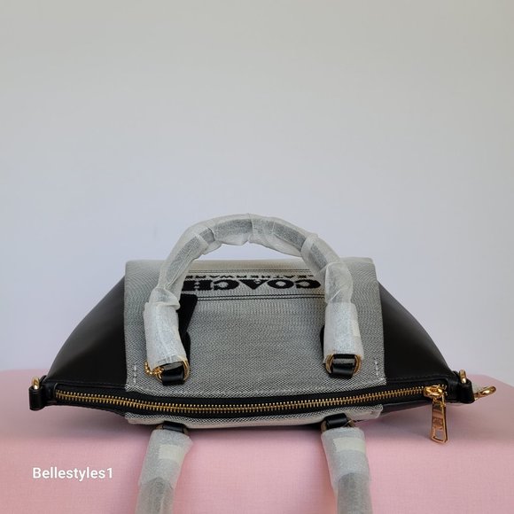 COACH Elise Badge Satchel In Jacquard & Refined Leather 🎈SPECIAL SALE $220.🎈 - Picture 10 of 16